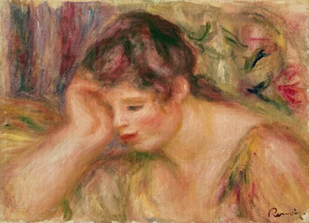 Frau, die sich lehnt, ca. 1917